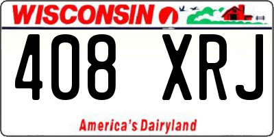 WI license plate 408XRJ