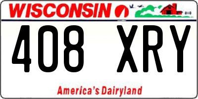 WI license plate 408XRY