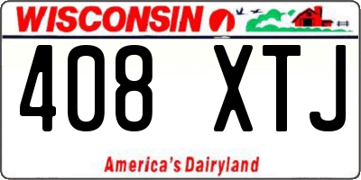 WI license plate 408XTJ