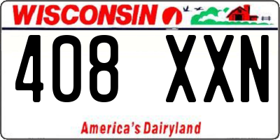 WI license plate 408XXN