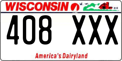 WI license plate 408XXX