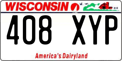 WI license plate 408XYP