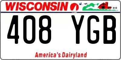 WI license plate 408YGB