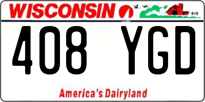 WI license plate 408YGD