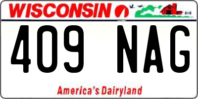 WI license plate 409NAG