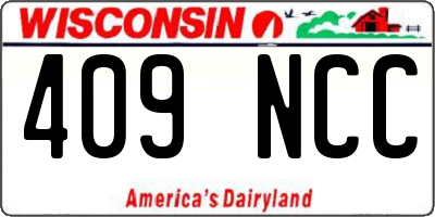 WI license plate 409NCC
