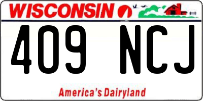 WI license plate 409NCJ