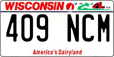 WI license plate 409NCM