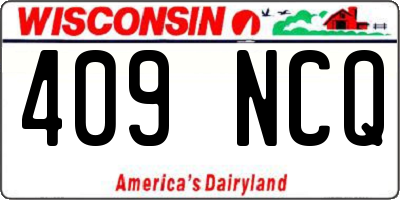 WI license plate 409NCQ