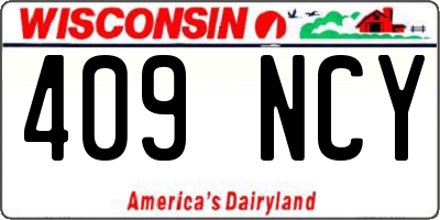 WI license plate 409NCY