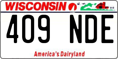 WI license plate 409NDE