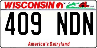 WI license plate 409NDN