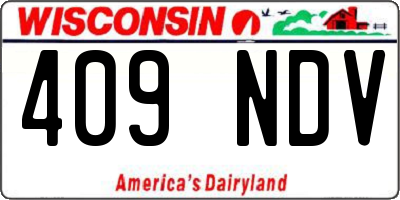 WI license plate 409NDV