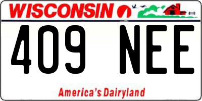 WI license plate 409NEE