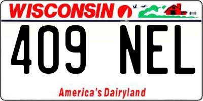 WI license plate 409NEL