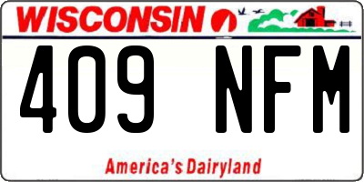 WI license plate 409NFM