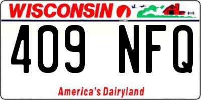 WI license plate 409NFQ