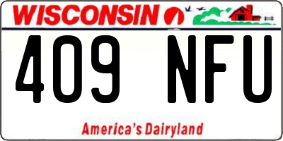 WI license plate 409NFU