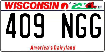 WI license plate 409NGG