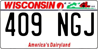 WI license plate 409NGJ