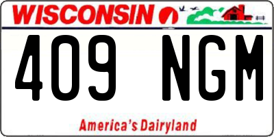WI license plate 409NGM