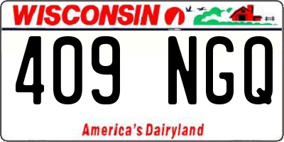 WI license plate 409NGQ