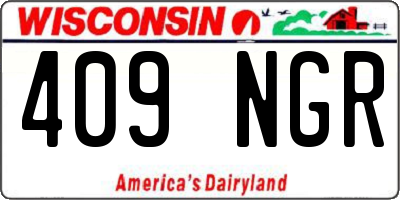 WI license plate 409NGR