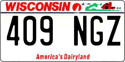 WI license plate 409NGZ