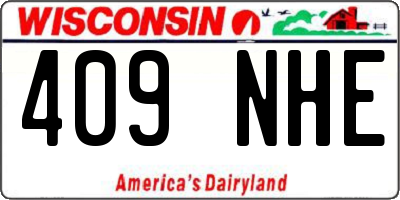 WI license plate 409NHE