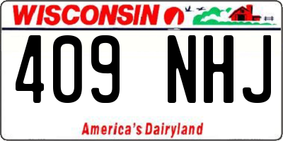 WI license plate 409NHJ
