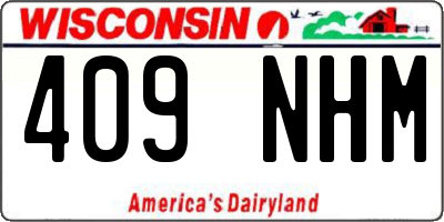 WI license plate 409NHM