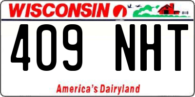 WI license plate 409NHT