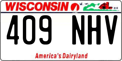 WI license plate 409NHV