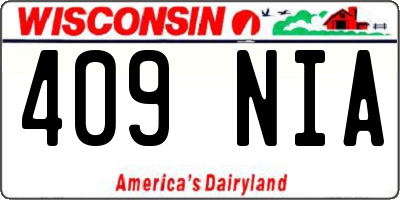 WI license plate 409NIA