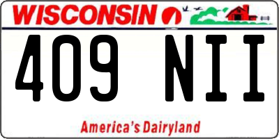 WI license plate 409NII