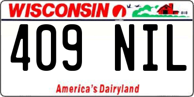WI license plate 409NIL