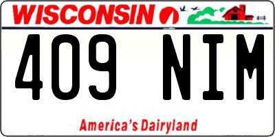 WI license plate 409NIM