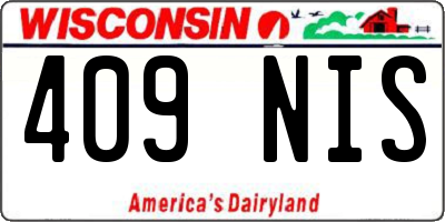 WI license plate 409NIS