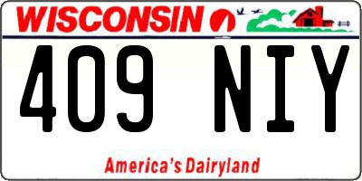 WI license plate 409NIY