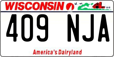 WI license plate 409NJA