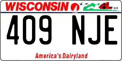 WI license plate 409NJE