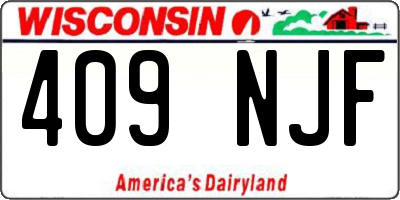 WI license plate 409NJF