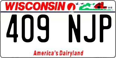 WI license plate 409NJP