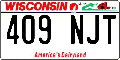 WI license plate 409NJT