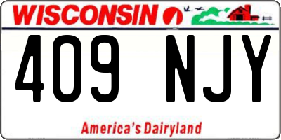 WI license plate 409NJY