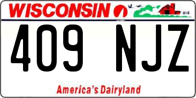 WI license plate 409NJZ