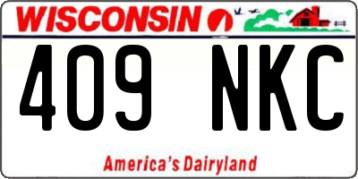 WI license plate 409NKC