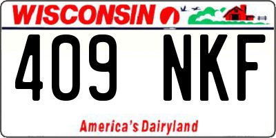 WI license plate 409NKF