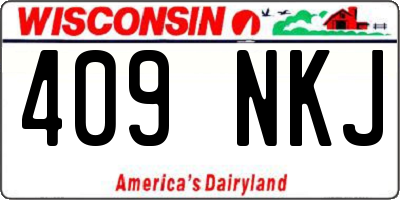 WI license plate 409NKJ
