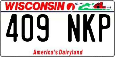 WI license plate 409NKP